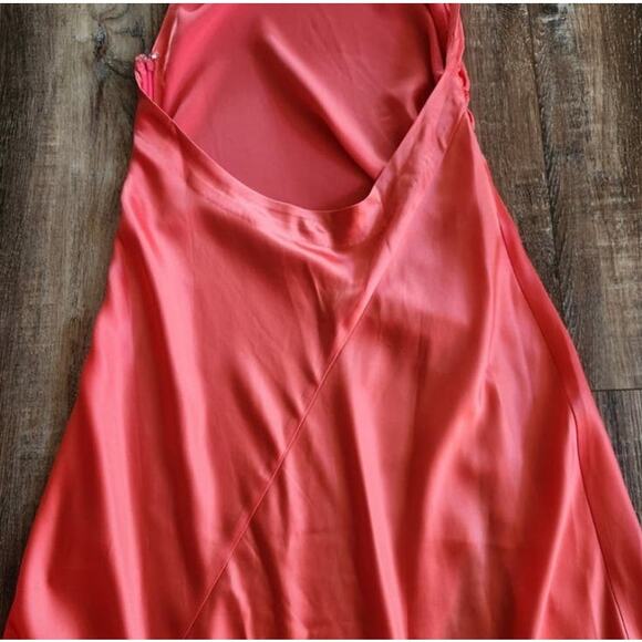 Retrofete Sabrina Dress in Coral Size XS Halter Open Back NWT Maxi Sleeveless - Picture 10 of 14